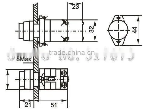 r2 or 3 position key switch , rotary switch, KD39A-11Y/2 NO+NC
