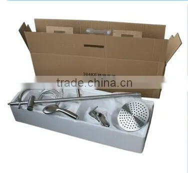 Temperature display led shower, big square shower led shower head, brass shower faucet body internestional standard