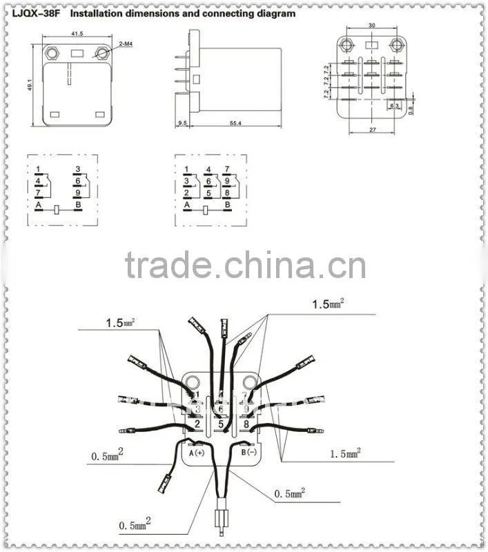 Electromagnetic Relay JQX-38F/T/power relay/30A relay/40A relay