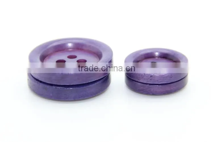 Fancy High Quality Dyed Painted Purple Bone Buttons