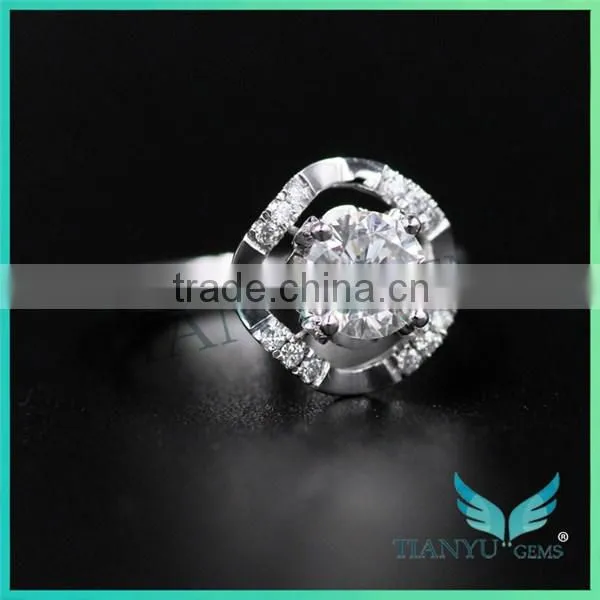 Moissanite online store platinum moissanite 2carat eternity wedding ring