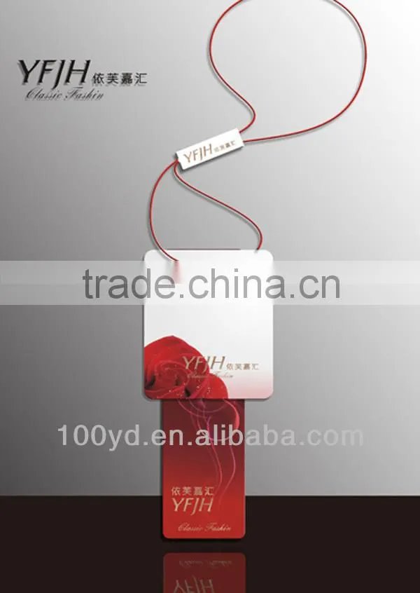 plastic garment hang tags