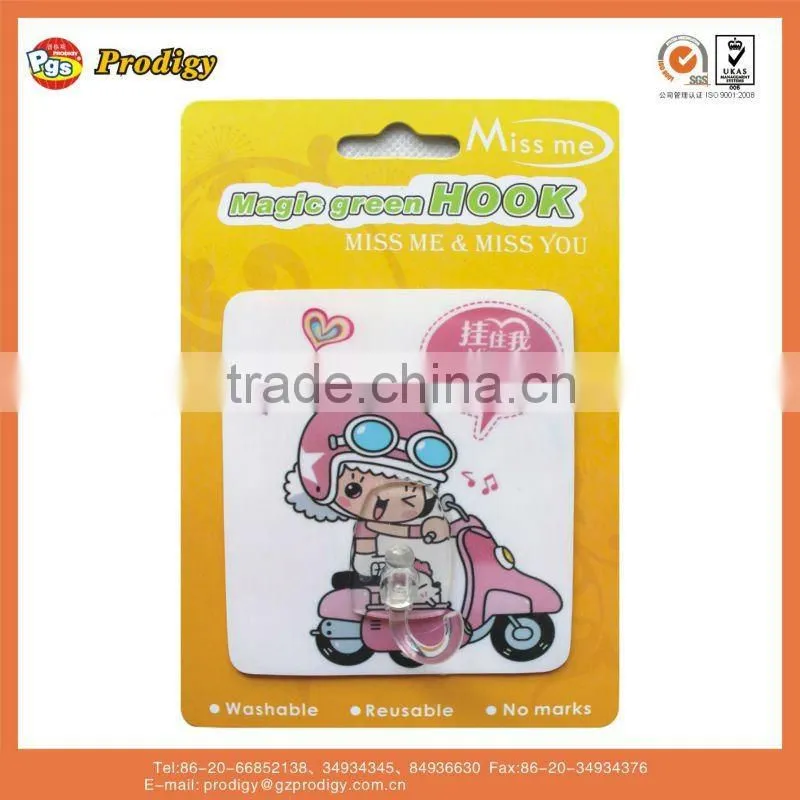 2016 Reusable Picture hook adhesive reusable magic plastic hook glass adhesive hooks
