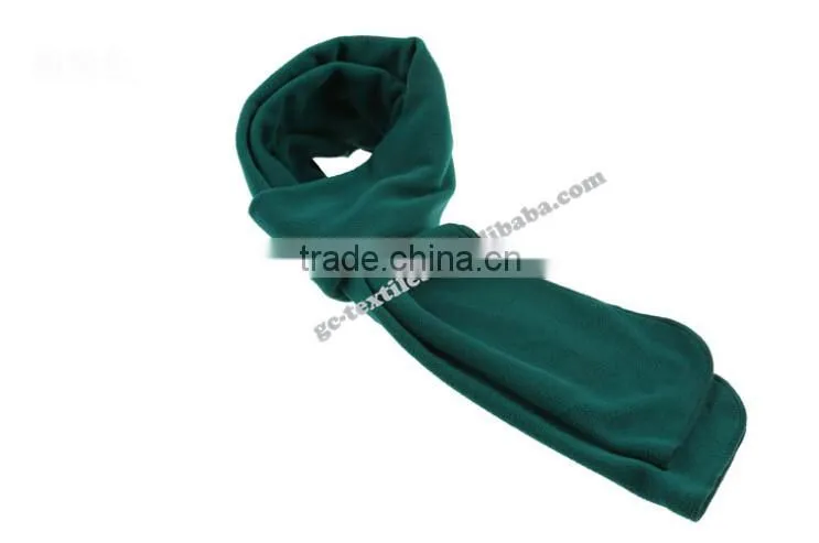 high quality and soft polar fleece solid color scarf