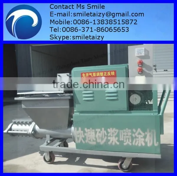 Cement plaster spraying machine with compact structure for durable using