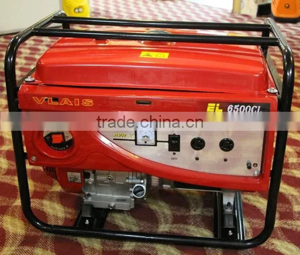 China Vlais High Quality New 6.5KVA Gasoline Generator Open Type 5kw Generator