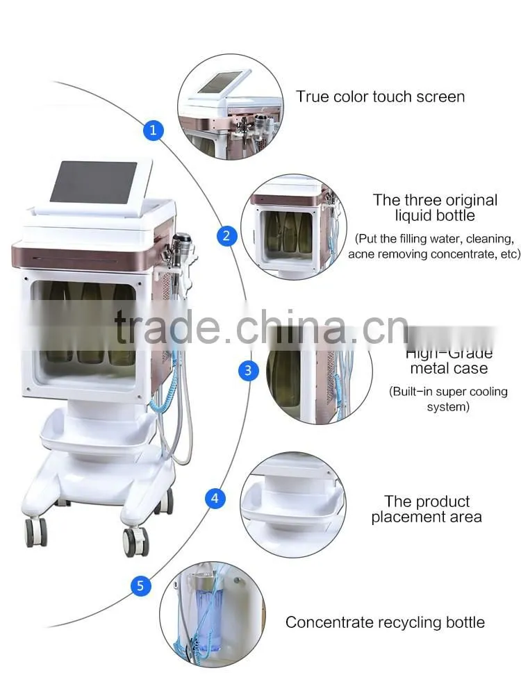 Newest 5 in 1 Microdermabrasion Water Almighty Oxygen Skin Rejuvenation Jet Peel Machine