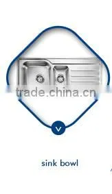 Advanced Germany machines stainless steel sink, handmade sink