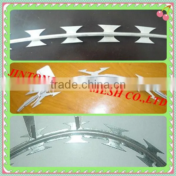 JT factory durable galvanized or pvc coated Razor wire