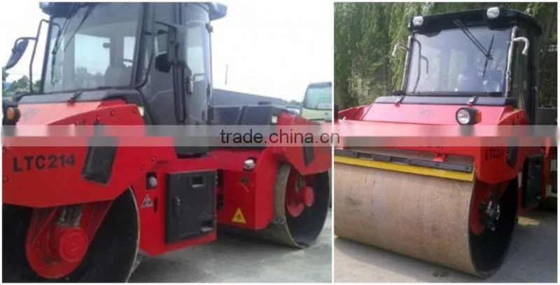 Low Price Double Drum Vibratory Compactor Machine LTC214 Road Roller LUTONG