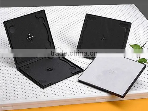 Hot sale single/double fancy cd dvd case with overlap cover wholesale