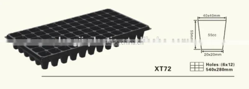 T72 plug tray,72cells nutritional tray,plastic tray plant