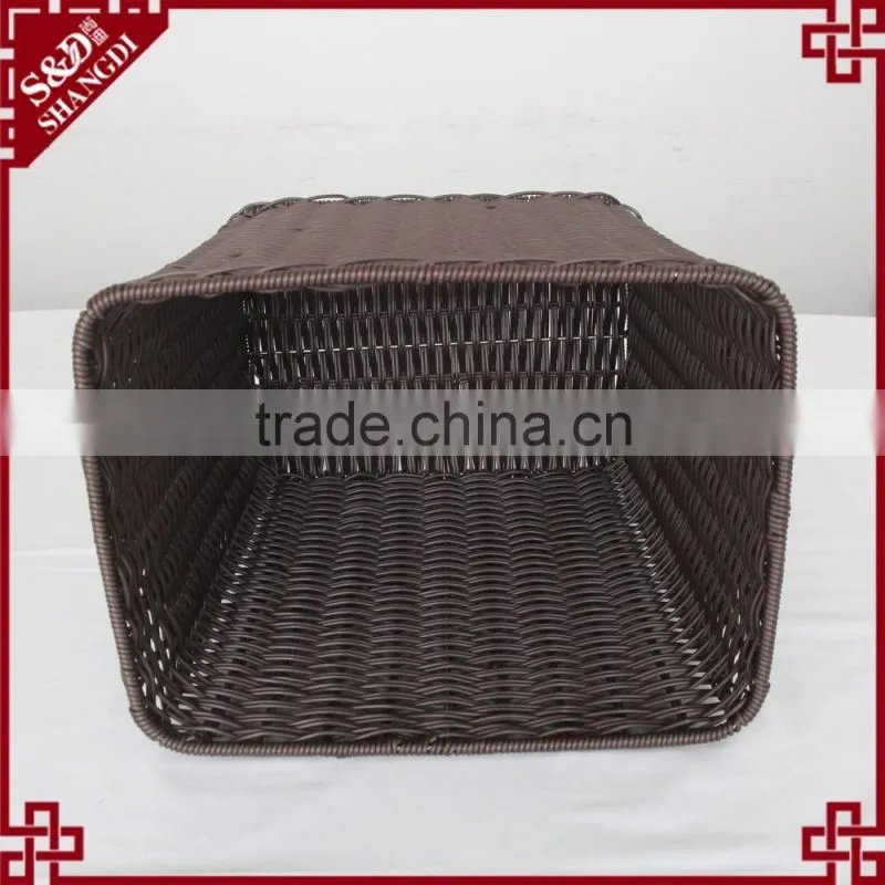 Factory direct sale functional durable laundry basket pe rattan woven