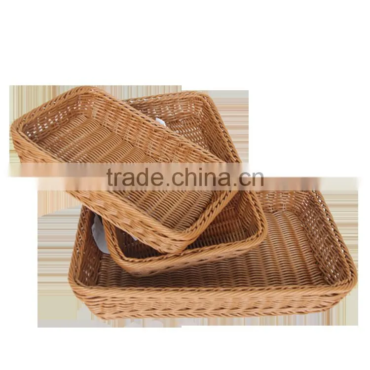 Hand crafts plastic produce basket for fruit decoration and storage