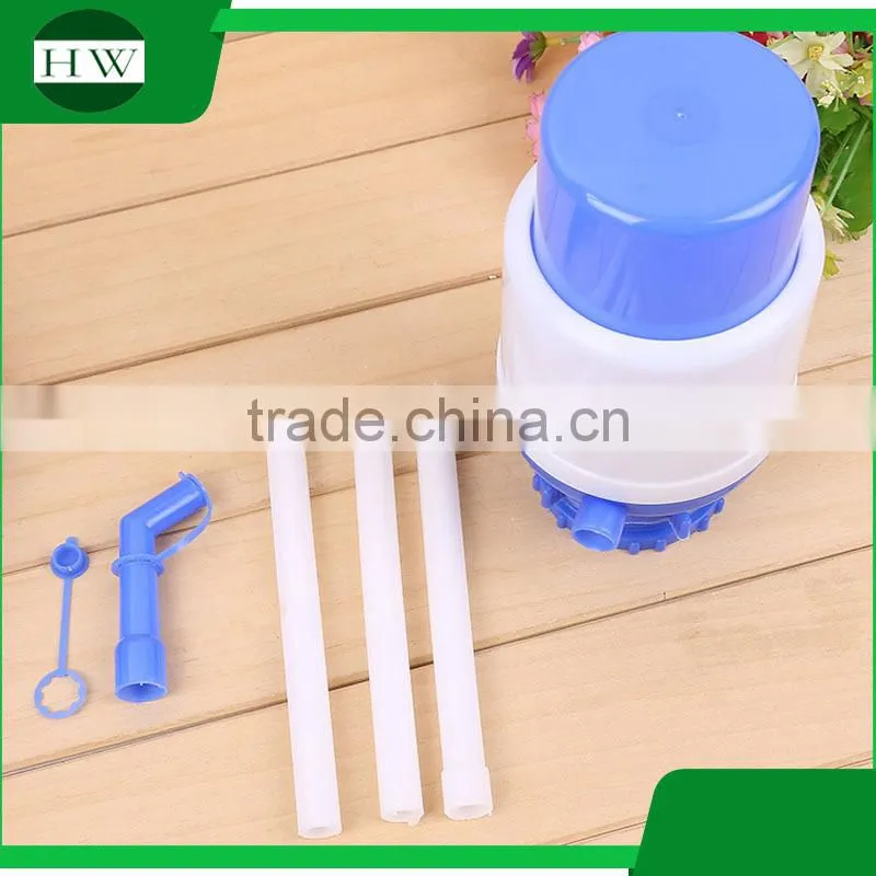 manual hand press pump gallon drink water bottle