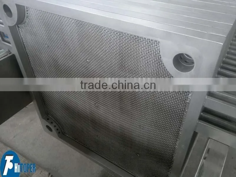 Construction material of stainless steel, well plates for filter press