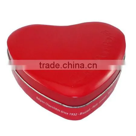 heart shape chocolate tin box