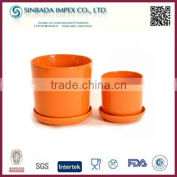 Coloful cheap new design small ceramic flower pot