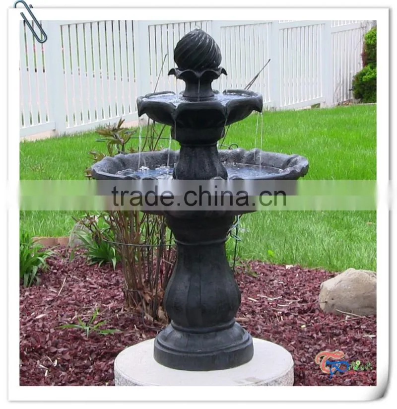 Polyresin Two Tiered Water Outdoor Fountain