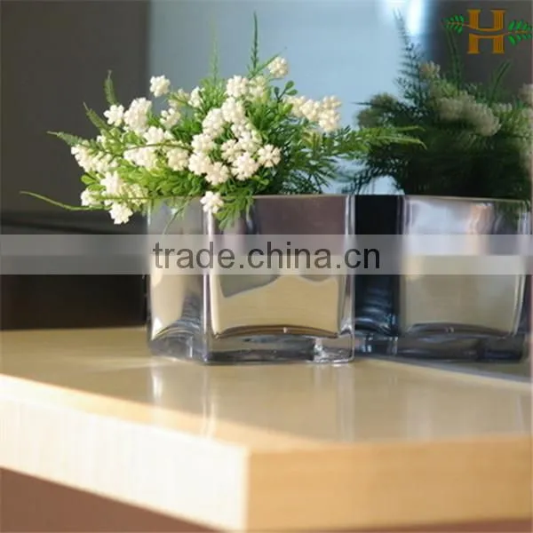 square glass vase wholesale cheap