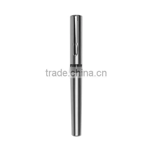 Stainless steel retractable ballpoint pen