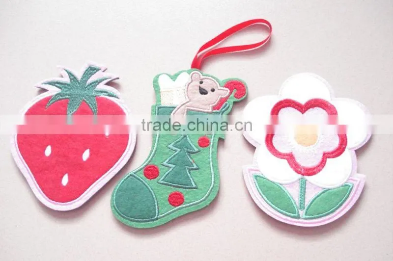 14081812 christmas wall decoration/self adhesive felt/felt sticker