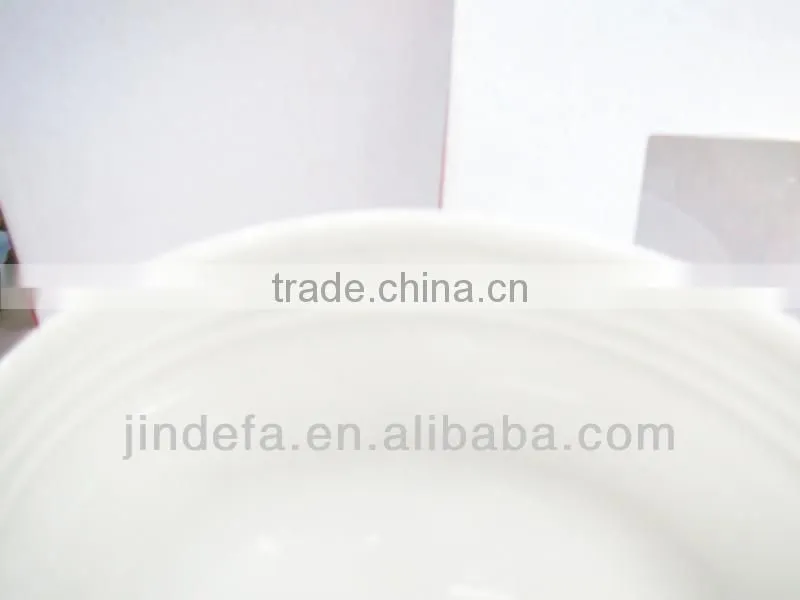 white porcelain embossed plate