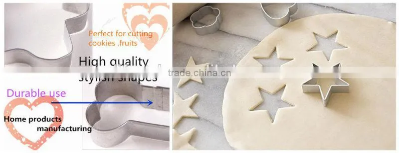 2pcs Set 430 Stainless Steel Cookie Cutter, White Kitchenware