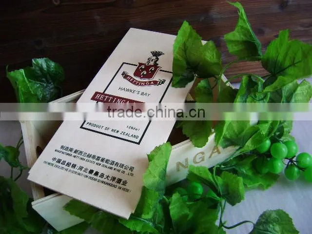 Single natural wooden wine box