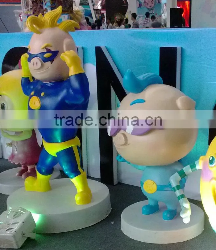 Fiber glass movie cartoon statue