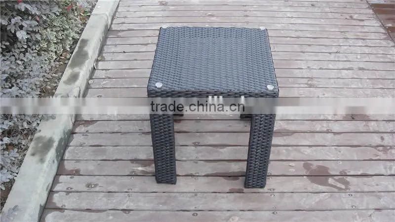 Soho Haiti Aluminum Square Rattan Table With Tempered Glass