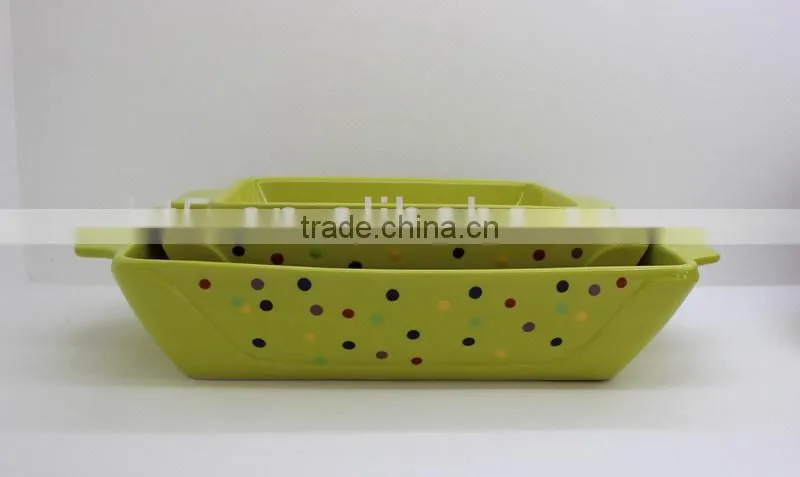 durable colored ceramic baking dish