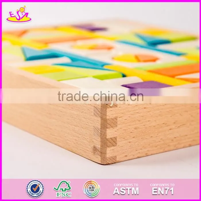 2017 New design best educational building blocks wooden construction toys for kids W13A131