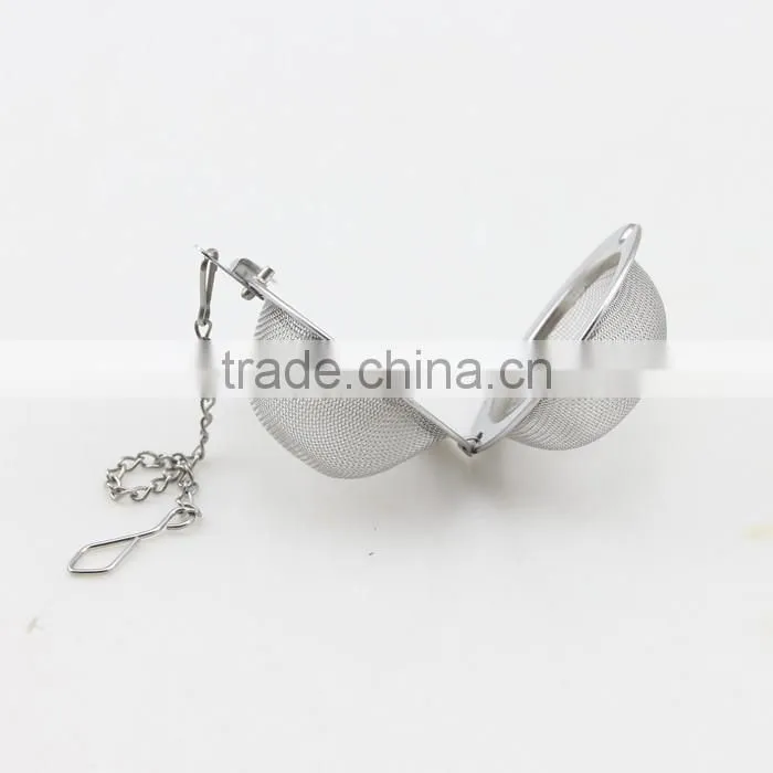 Silver Tone Mesh Tea Ball Infuser For Loose Tea Leaves