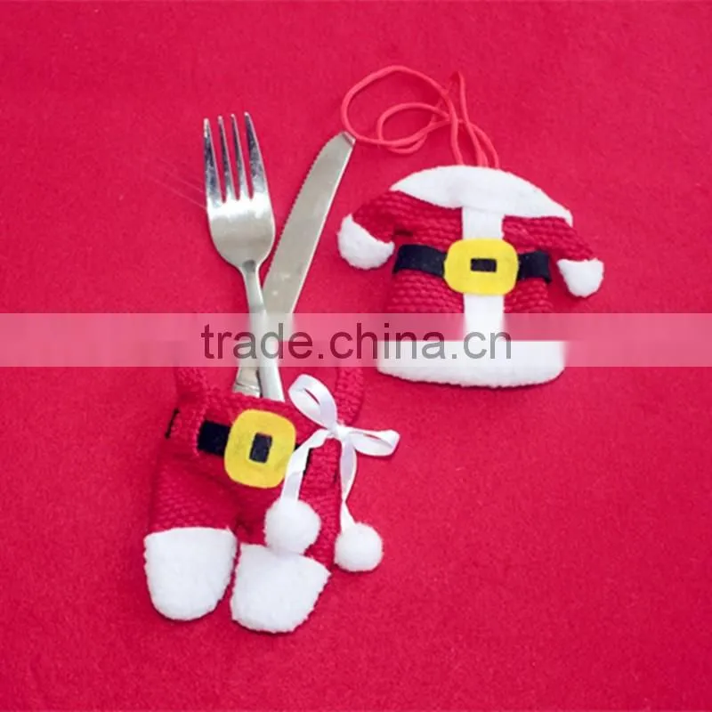 New Products Movable Christmas Gift Cheap Tableware Knife Fork Bag Christmas Decoration