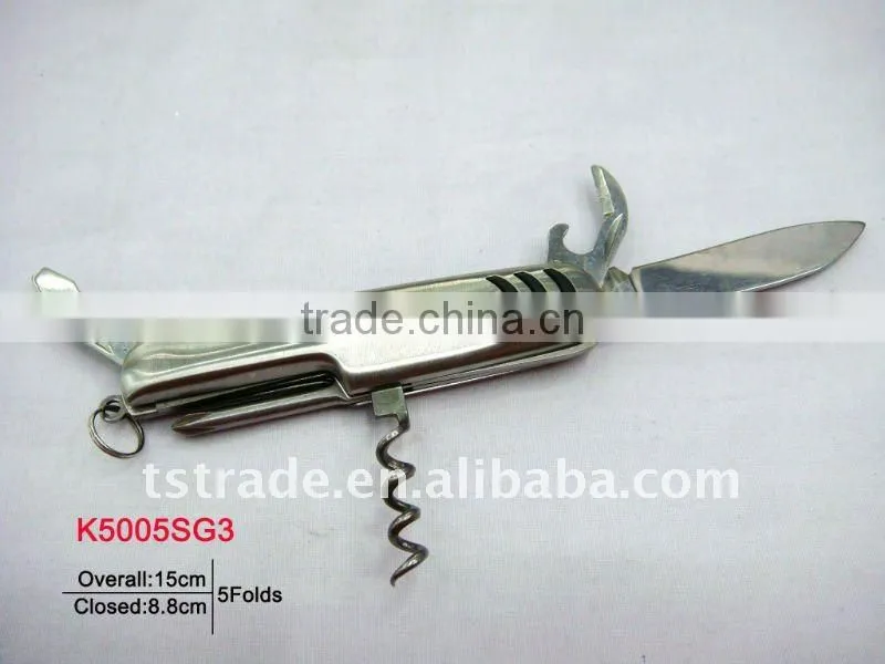 "stock"New design multi knife Novelty pocket knife multi function utility kinfe LED knife( K011H3)