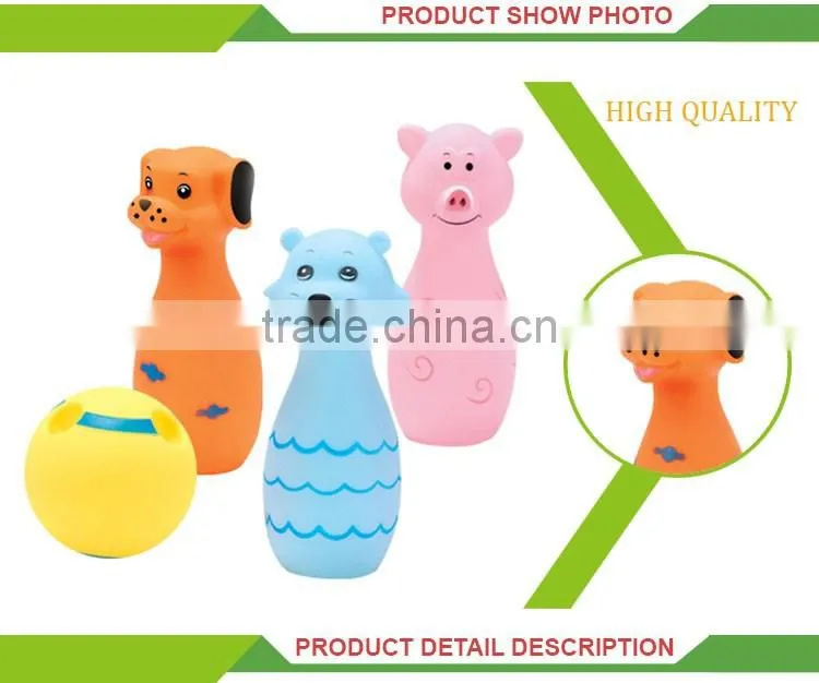 Hot Sale Kids Animal Shapes Sport Set Plastic Mini Bowling Toy