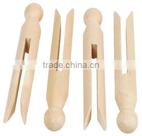 Whosales Cheap Wooden Craft Clothes Pegs, Flat Unfinished Wood Clothespins