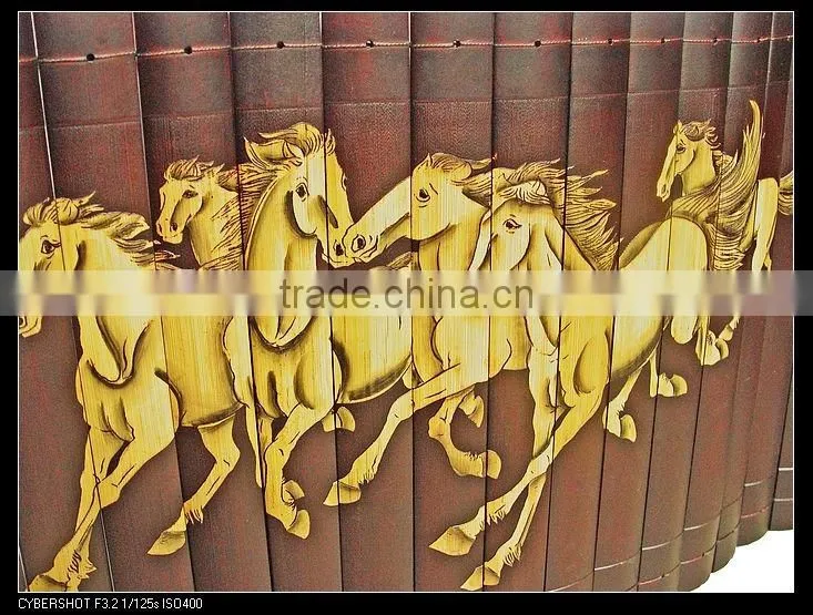 eight horses bamboo painting