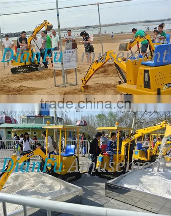 Amusement park rides items kids electric digger/hot sale kids rides excavator/children