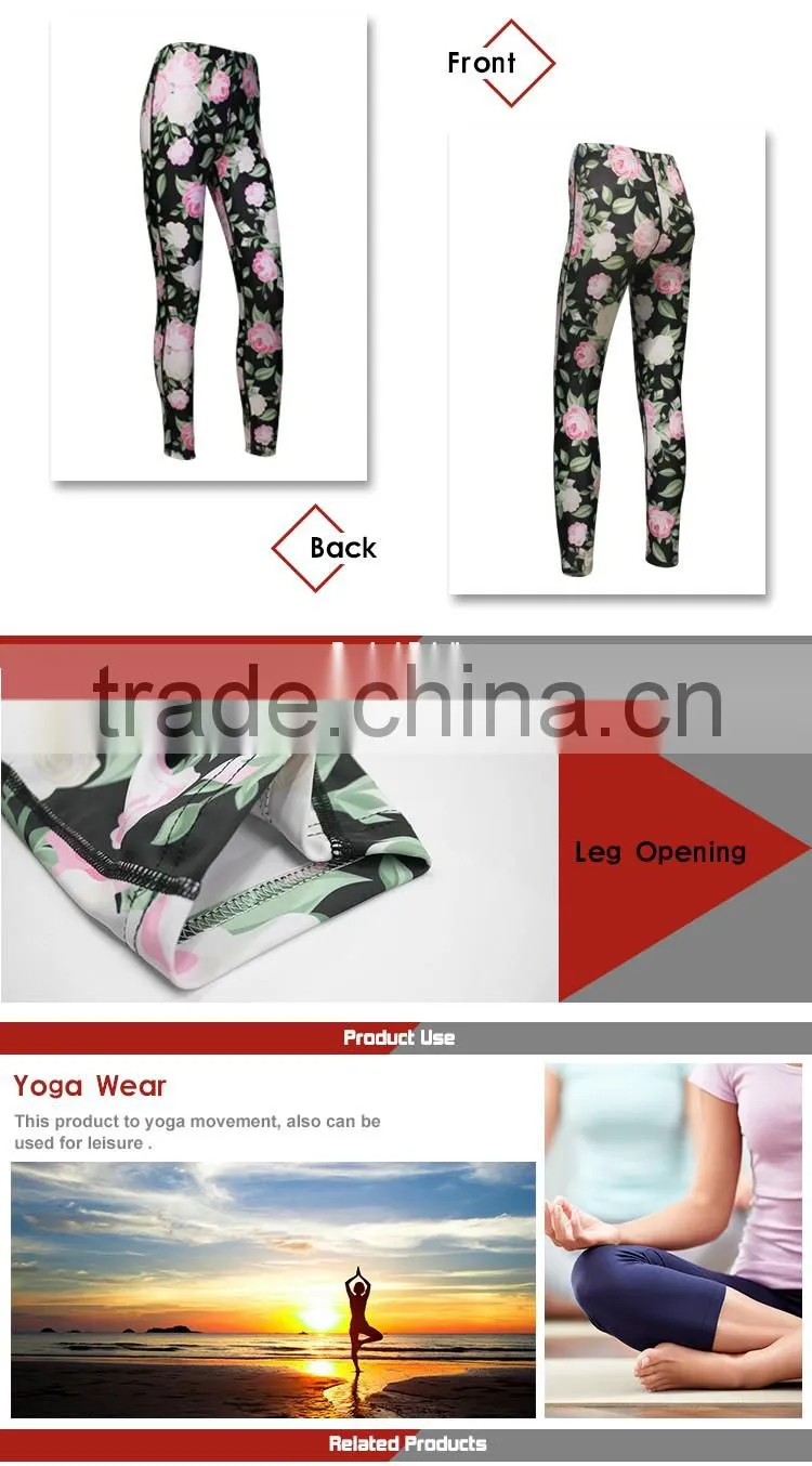 Baselayer Bottoms Yoga Pant Popular Alibaba Trendy Pant Brand Trousers Floral Casual Pants