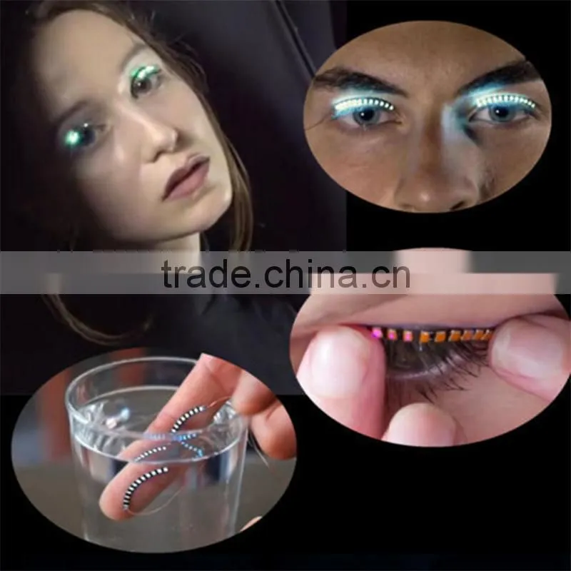 LED False Eyelashes lamp Multi color LED Light with Sound control