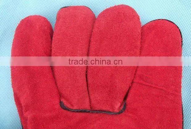 westem cow leather working safety gloves good manufacture