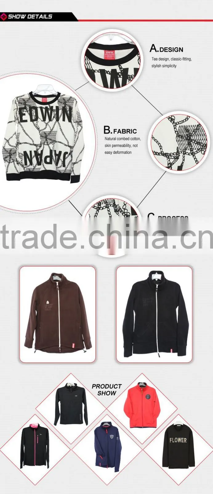 Popular men female sets of Suit cheap fabrics used for sportswear