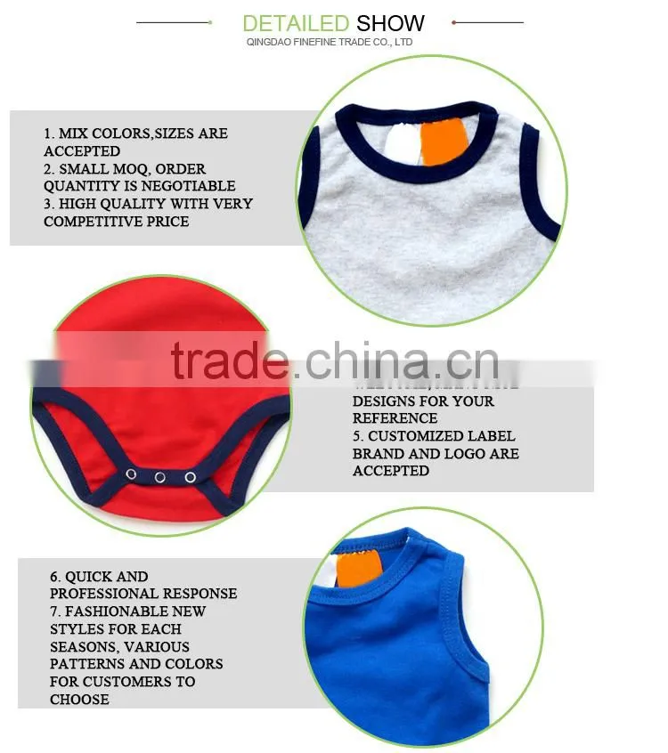 Distinctive Print Baby Clothes Sleeveless Baby Romper Bodysuit