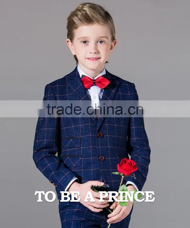ELPA slim designer kids suits plaid fancy 3 piece boys suits