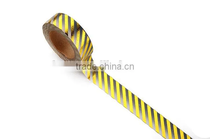 2 patters 1.5cm*10m Gold Foil Washi Tape for decorative