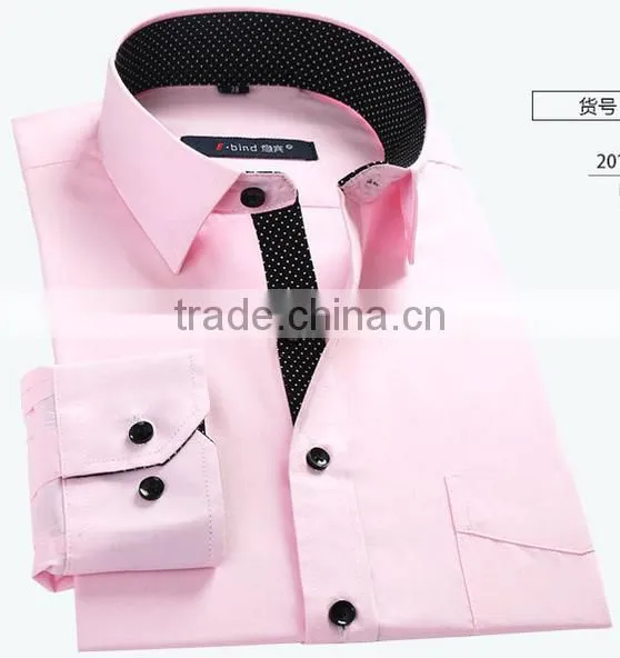 Blue men's shirt uniform China golden supplier OEM fashionable london style boy shirt for daily life