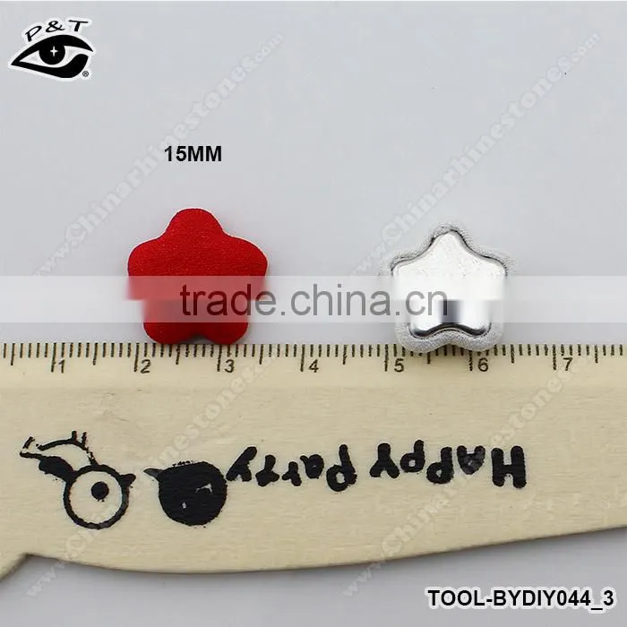 Flatback Star Fabric Covered Button 15mm Handmade DIY Jewelry Accessories for Garment Bag