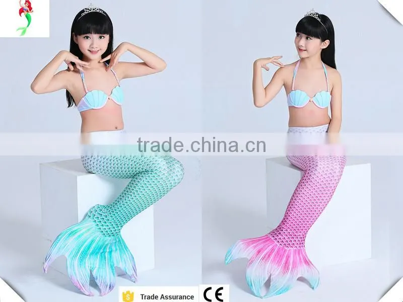 Kids Girls Mermaid Swimming Costumes Swimmable Bikini Set Swimwear Swimsuit